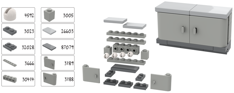 Lego® Verteilerkasten, Stromkasten