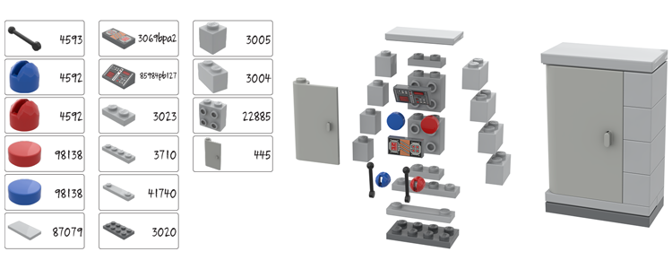 Lego® Verteilerkasten 04, Stromkasten