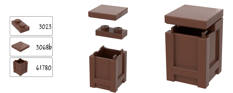 Lego® garbage can