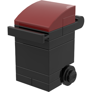 Lego® Moc Tutorials dumpster, garbage can