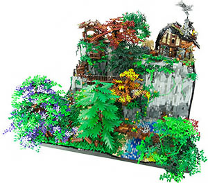 Lego® Moc Turorial Medieval Hermit Rock Stone House