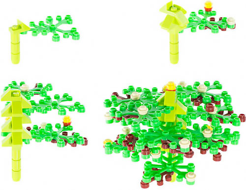 Lego® Tutorial - Gebuesch Collage