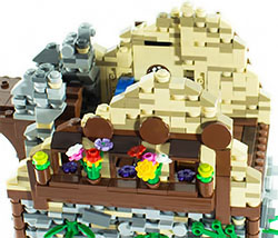 Lego® Moc Tutorial Medieval Hermit Rock Stone House 6