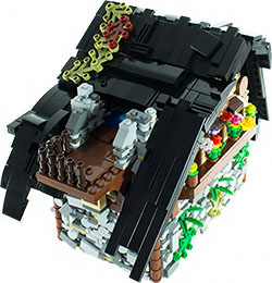 Lego® Moc Tutorial Medieval Hermit Rock Stone House 16