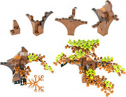 Lego® Moc Turorial Foliage Tree  Collage