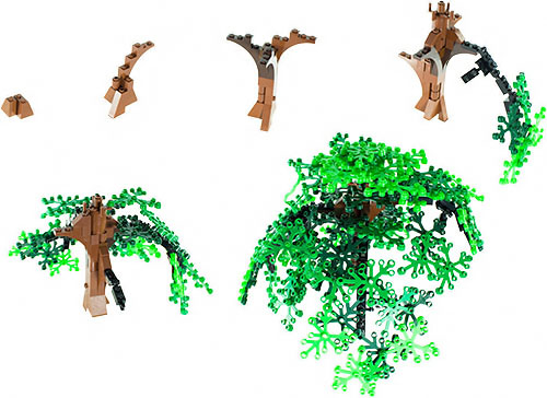 Lego® Moc Turorial Weeping Willow Tree Collage