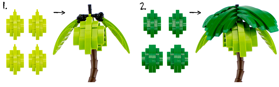 Lego® Brick Palm - Step 3