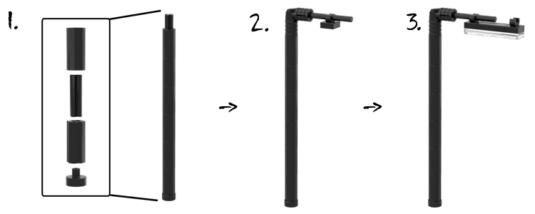 Lego® Brick Post Lamp 01