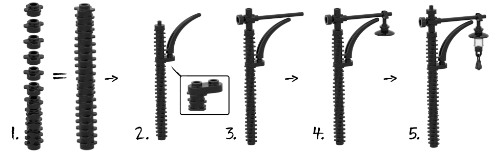 Lego® Brick Post Lamp 01